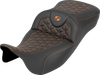Saddlemen Seat Roadsofa Tri Gripper Ext Rch Orange Stitch 808-07B-21103