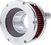 Feuling Oil Pump Corp. Ba Series Air Cleaner Kit - Chrome - Red Filter 5438