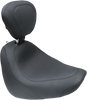Mustang Seat - Wide Tripper Solo - With Backrest - Smooth - Black 79336