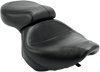 Mustang Seat - Vintage - Wide - Touring - Without Driver Backrest - One-Piece - Smooth - Black Vt750 75105
