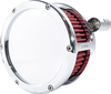 Ba Air Cleaner Kit - Chrome With Red Filter - Twin Cam 5447