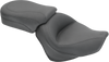 Mustang Seat - Vintage - Wide - Touring - Without Driver Backrest - Two-Piece - Smooth - Black 76831