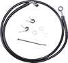 Drag Specialties Brake Line - Front - Black - +8" - '04-'10 Xl