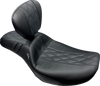 Outcast Daddy Long Legs Seat - W/ Backrest - Gt2 Inlay - Flh/Flt '23-'24 Lv-987Dlbrgt2