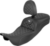 Saddlemen Seat Roadsofa Tri Gripper W/Db White Stitch 808-07B-211B6