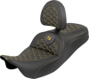 Saddlemen Seat Roadsofa Tri Gripper W/Gold Stitch 808-07B-210B7