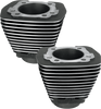 S&S Cycle Cylinder - Evolution Big Twin - Wrinkle Black - Highlighted Fins 91-7710