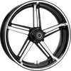 Arlen Ness Wheel - Factory 24 - Front - Black/Contrast Cut - 21X3.5 71-422