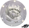 Drag Specialties Live To Ride Derby Cover - 6-Hole - Chrome