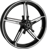 Arlen Ness Wheel With Hub/Adapter - Factory 24 - Front - Black/Contrast Cut - 19X3.25 91-653