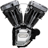 T124 Long Block Engine - Wrinkle Black And Chrome - Touring 310-0400A