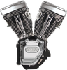 T124 Long Block Engine - Wrinkle Black And Chrome - Touring | Dyna 310-0326A