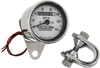 Drag Specialties 2.4" Mph Mini Led Mechanical Speedometer/Indicators - Chrome Housing - White Face - 1:1