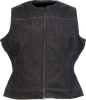 Z1R Women'S Denim Vest - Black - Large