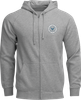 Badge Zip-Up Hoodie - Heather Gray - 3Xl