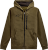 Asymmetrical Zip-Up Hoodie - Military - Xl 121351030690Xl
