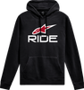Ride 4.0 Pullover Hoodie - Black/Red/White - Large 1214-51820-1232-L
