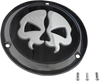 Drag Specialties Split Skull Derby Cover - Black - 3-Hole