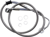 Drag Specialties Brake Line - +4" - Stainless Steel - '15-'17 Softail