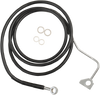 Drag Specialties Brake Line - Front (Upper) - Black - +8" With Abs