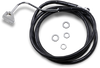 Drag Specialties Brake Line - Front (Upper) - Black - +10" With Abs