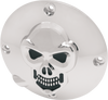 Drag Specialties Skull Derby Cover - Chrome - 4-Hole