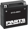 Parts Unlimited Agm Battery - Ytx20H-Bs .95 L