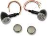 Drag Specialties Led Marker Lights - Black/Amber - Smoke Lens