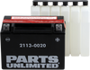 Parts Unlimited Agm Battery - Ytx15L-Bs .66 L