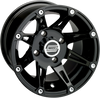 Moose Utility Wheel - 387X - Rear - Black - 12X8 - 4/136 - 4+4 387Mo128136Gb4