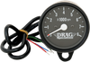 Drag Specialties 2.4" Mini Electronic 8000 Rpm Tachometer - Black Housing - Black Face