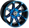 Moose Utility Wheel - 387X - Rear - Anodized Blue/Black - 12X8 - 4/136 - 4+4 387Mo128136Bwb4