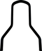 Drag Specialties Square Sissy Bar - Black - 10.14" H X 8.75" W