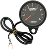 Drag Specialties Mini Electronic Tachometer - Black - Backlit Led Black Face - 2.4"