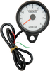 Drag Specialties Mini Electronic Tachometer - White - Backlit Led Black Face - 2.4"