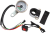 Drag Specialties 1-7/8" Programmable Speedometer With Indicator Lights - Stainless Steel - 220 Kph Led White Face