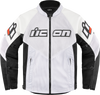 Icon Mesh Af Leather Jacket - White - 2Xl