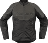 Icon Women'S Overlord3 Leather Jacket - Black - Large