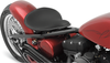 Drag Specialties Spring Solo Seat - Large - Low-Profile - Black W/ White Perimeter Stitch