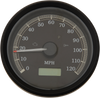 Drag Specialties 3-3/8" Mph Programmable Electronic Speedometer - Black Bezel - Black Face