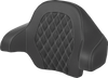 Tour-Pak Backrest Pad - Lattice Stitch - Silver Stitch - Fl '14-'24 814-07-15005