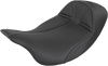 Saddlemen Dominator Seat - Low - Solo - Black W/ Gray Stitching - Fl '08-'23 808-07B-0042L