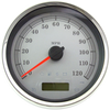 Drag Specialties Electronic Speedometer - Silver - 120 Mph