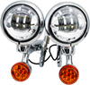 Rivco Products Led Turn/Run Lights - 4-1/2" - Chrome/Chrome Mv185