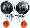 Rivco Products Led Turn/Run Lights - 4-1/2" - Chrome/Black Mv190