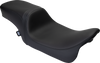 Drag Specialties Predator 2-Up Seat - Solar Leather - Black - Smooth - W/O Backrest - Flh '08-'23