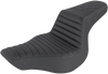 Saddlemen Step-Up Seat - Front Tuck-N-Roll/Rear Lattice Stitch - Black 813-27-176