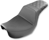 Saddlemen Step-Up Seat - Rear Lattice Stitched - Black - Dyna 806-04-173