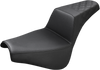 Saddlemen Step-Up Seat - Rear Lattice Stitch - Black 818-30-173