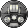 Custom Dynamics 7" Probeam Led Headlamp - Indian - Black Pb-7-Ind-B